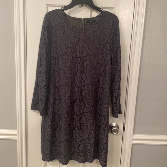 Madewell Gray lace shift dress size 8 - Picture 2 of 12